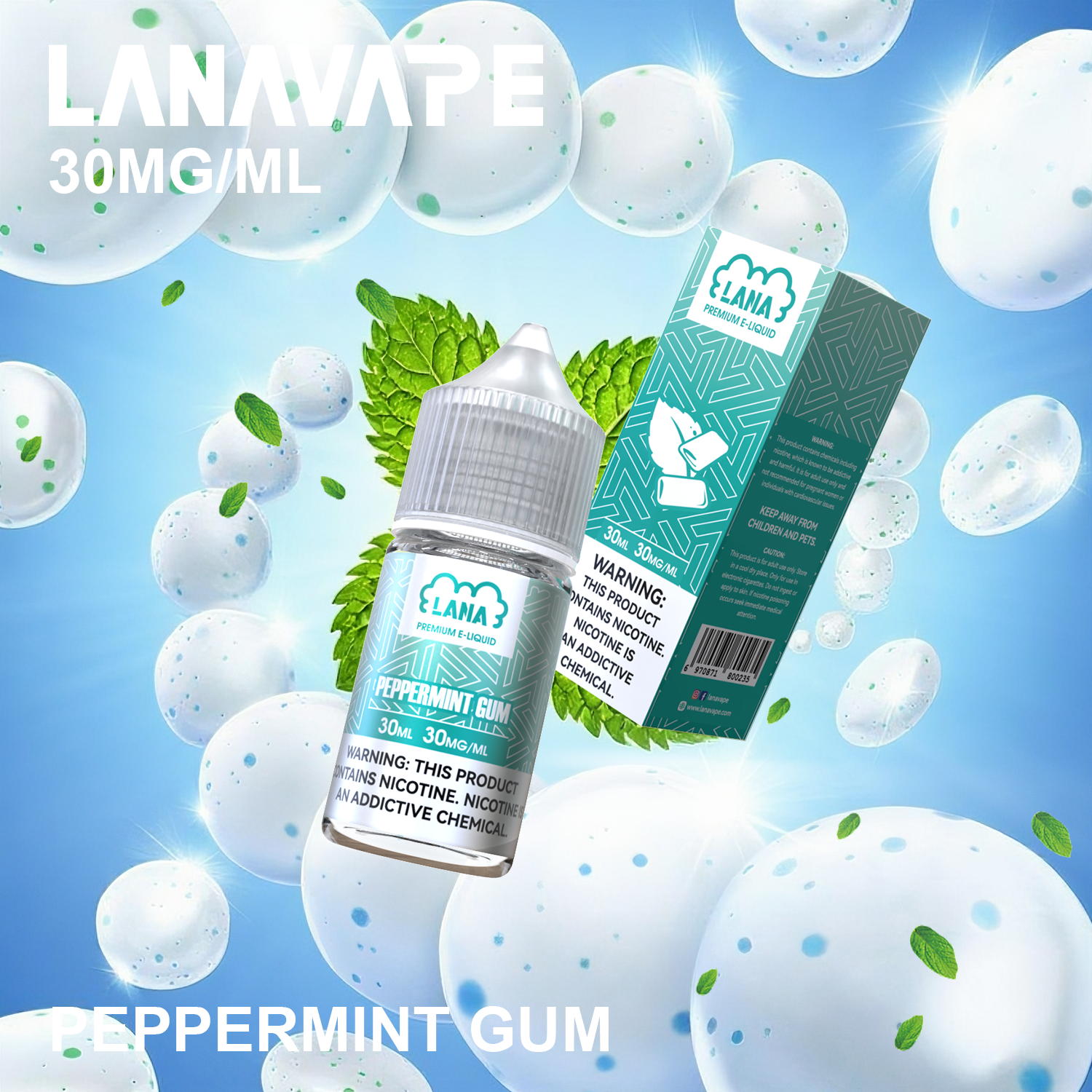 LANA 拉娜 30ml 瓶裝煙油|30MG 冰感強勁・清涼口感升級:圖片 9