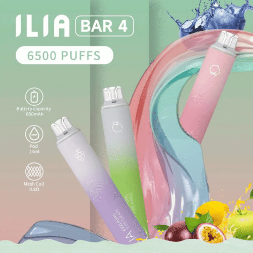ILIA四代6500口一次性電子煙|Type-C快充・21種風味隨心選